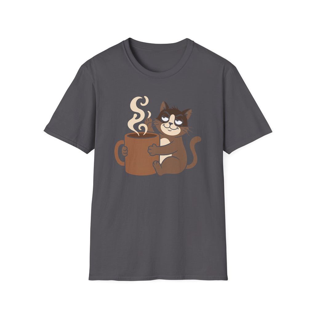 Cat Holding  Cup T-Shirt