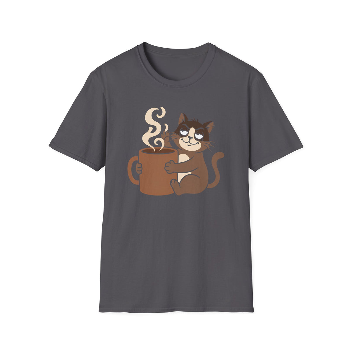 Cat Holding  Cup T-Shirt