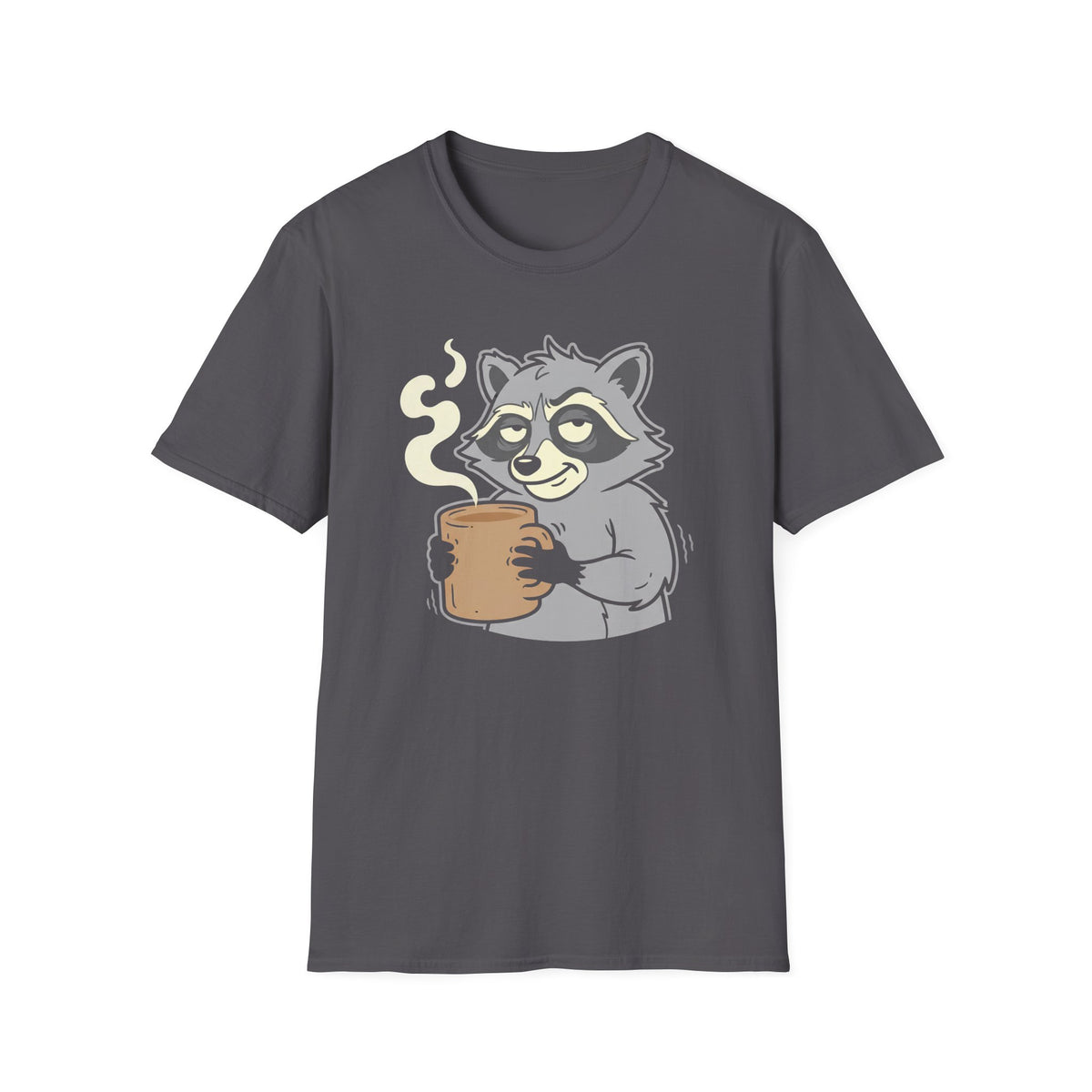 Raccoon Holding Cup T-Shirt