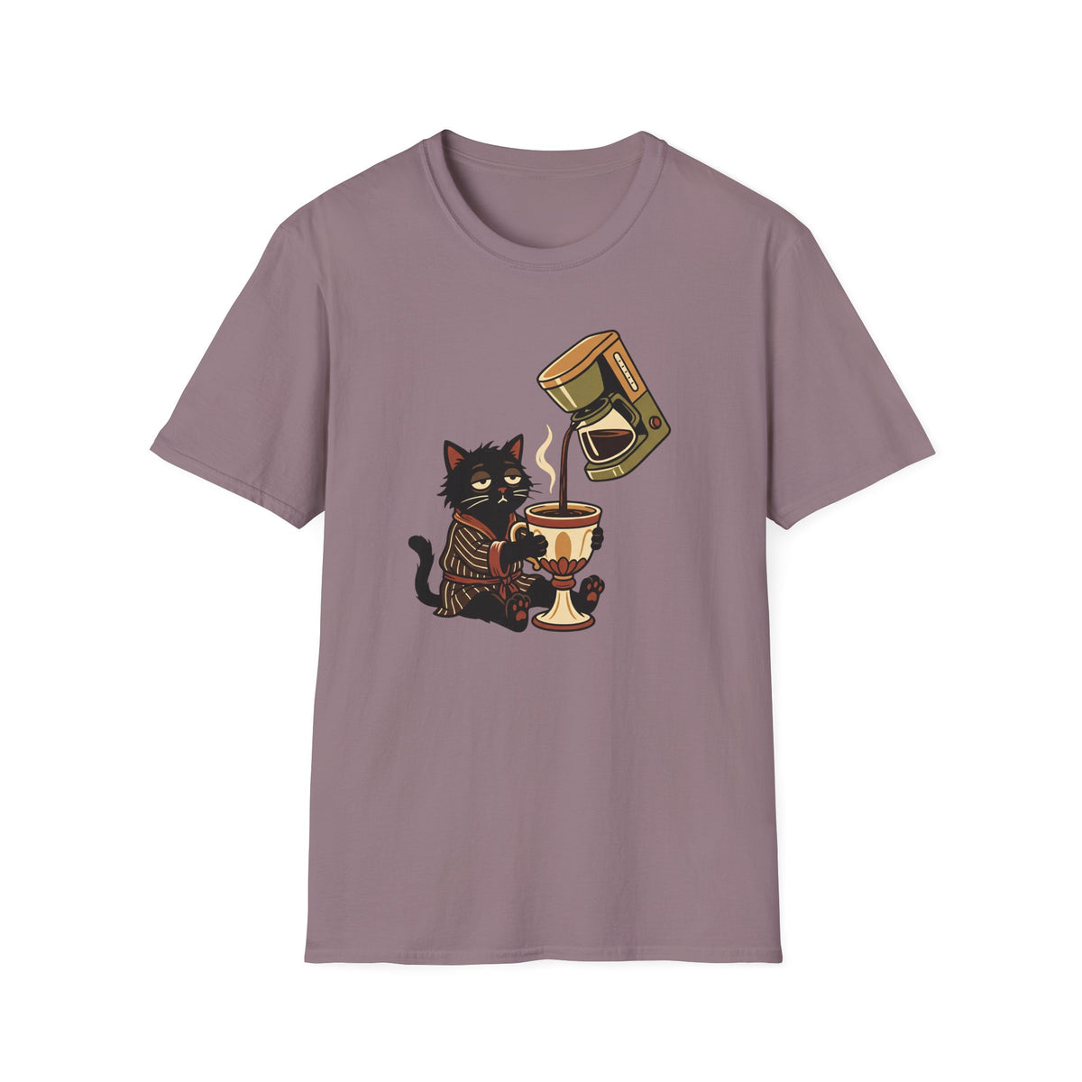 Cat With Coffee T-Shirt