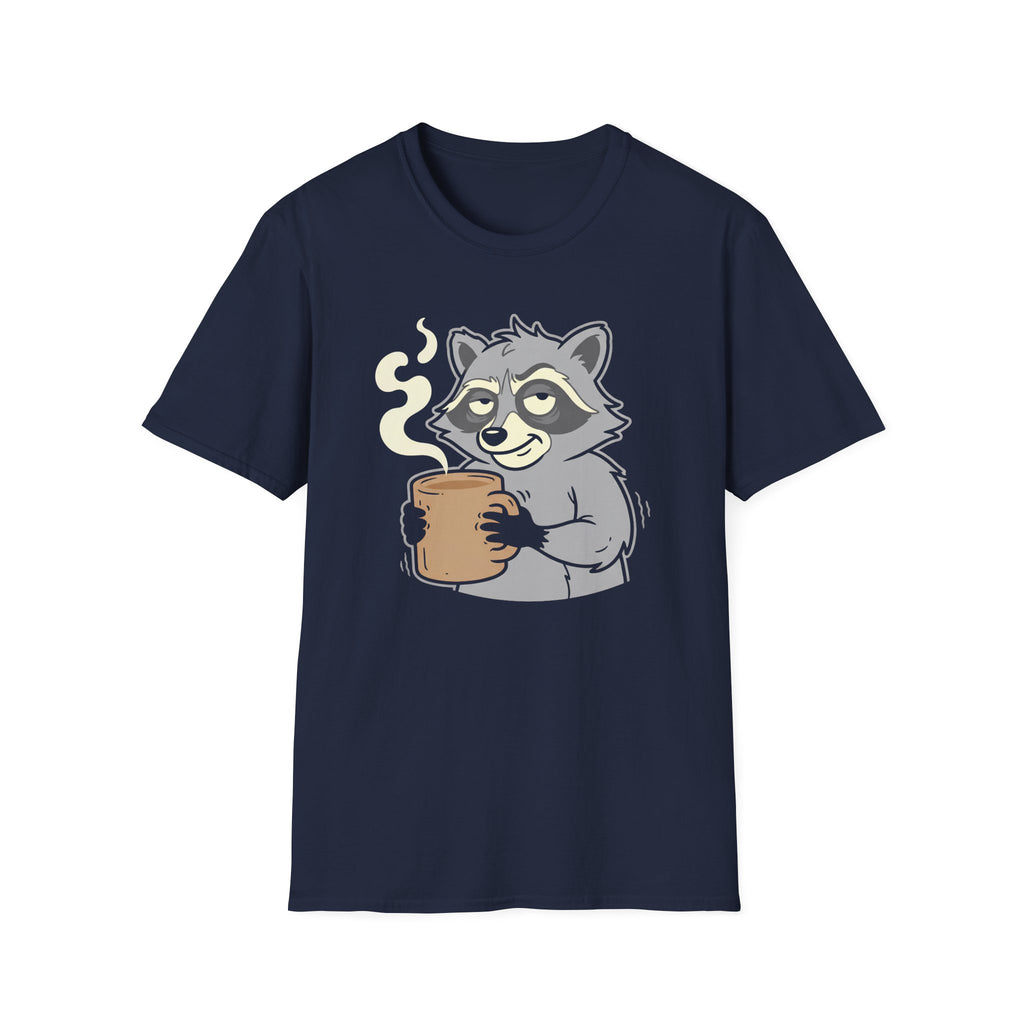 Raccoon Holding Cup T-Shirt