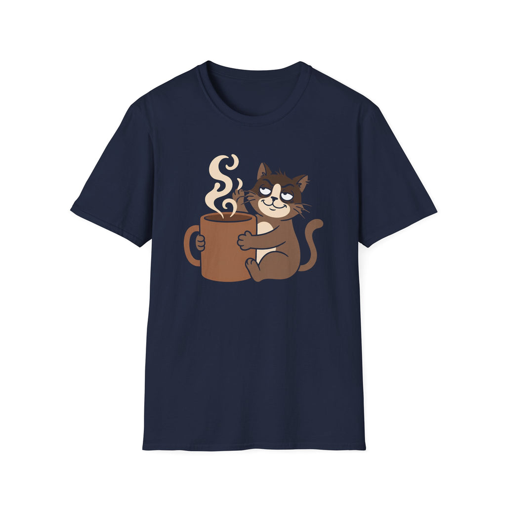 Cat Holding  Cup T-Shirt