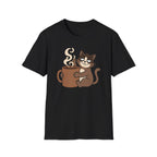 Cat Holding  Cup T-Shirt