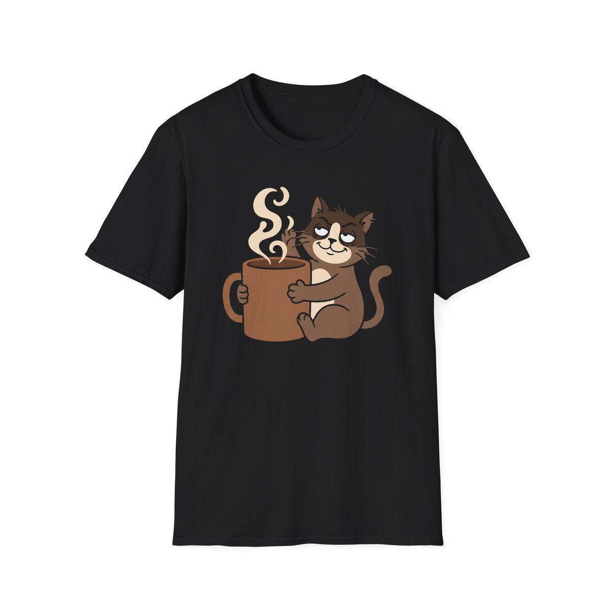 Cat Holding  Cup T-Shirt