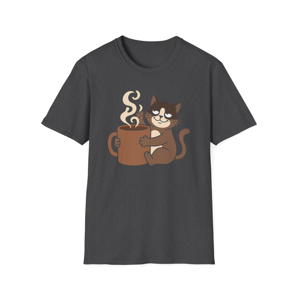 Cat Holding  Cup T-Shirt