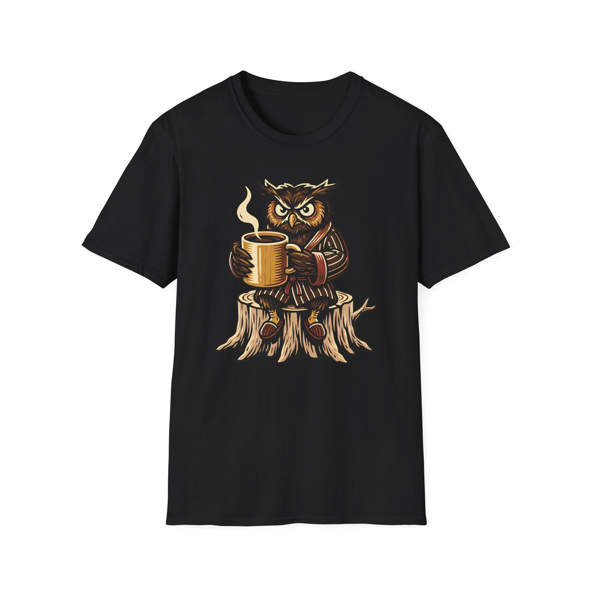 Owl With Coffee T-Shirt