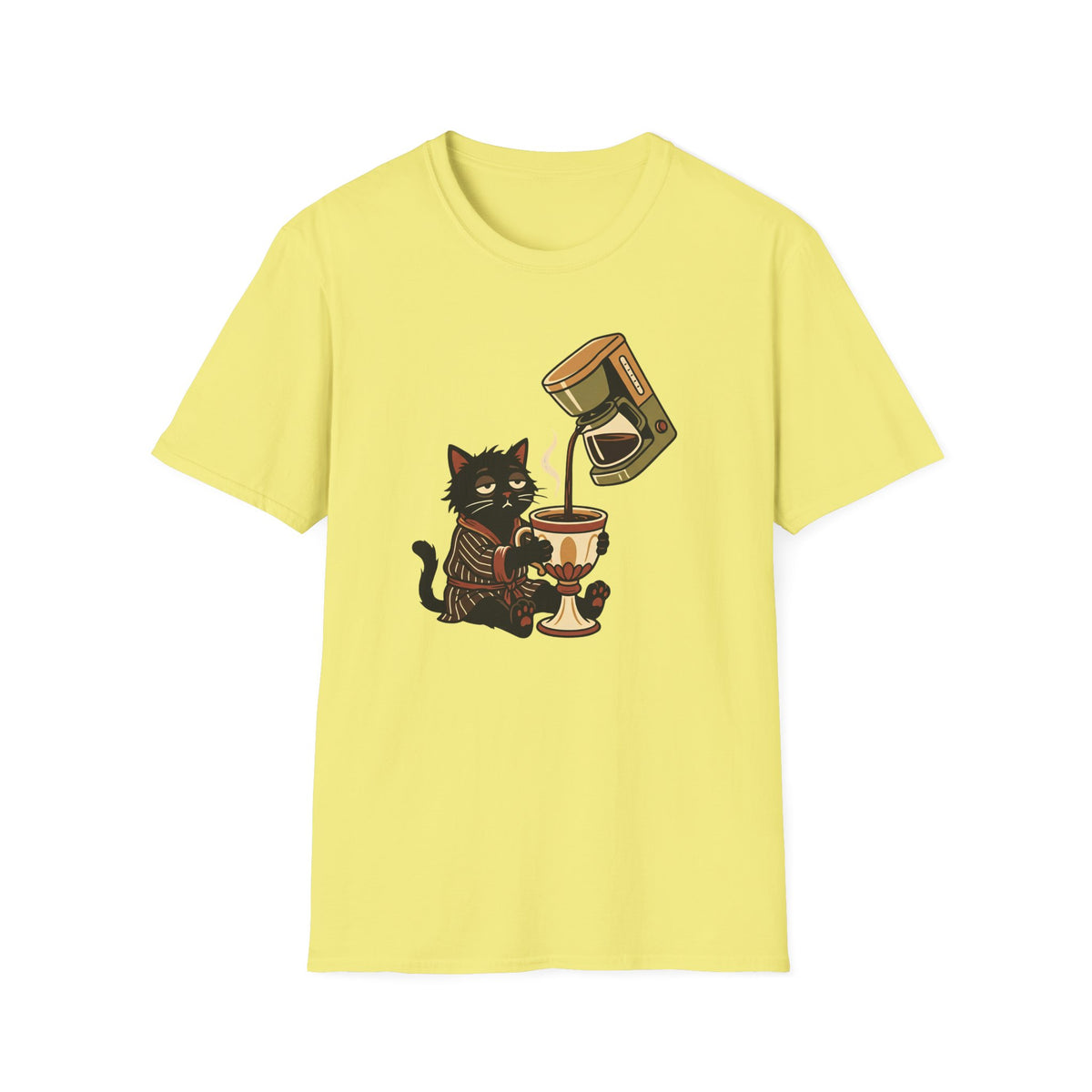 Cat With Coffee T-Shirt