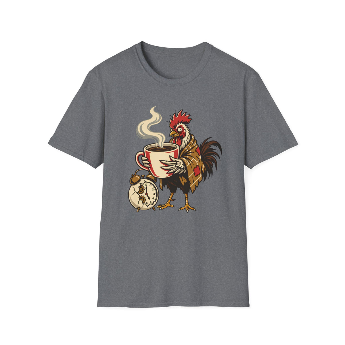 Rooster With Coffee T-Shirt