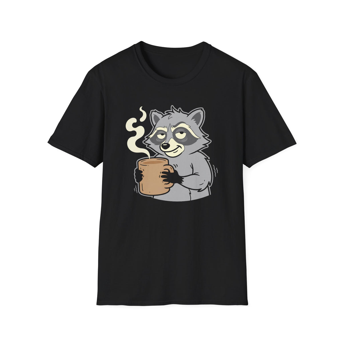 Raccoon Holding Cup T-Shirt
